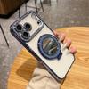 Кристальный чехол для линз Lux с подставкой-зеркалом, Совместим с сериями iPhone 13-17