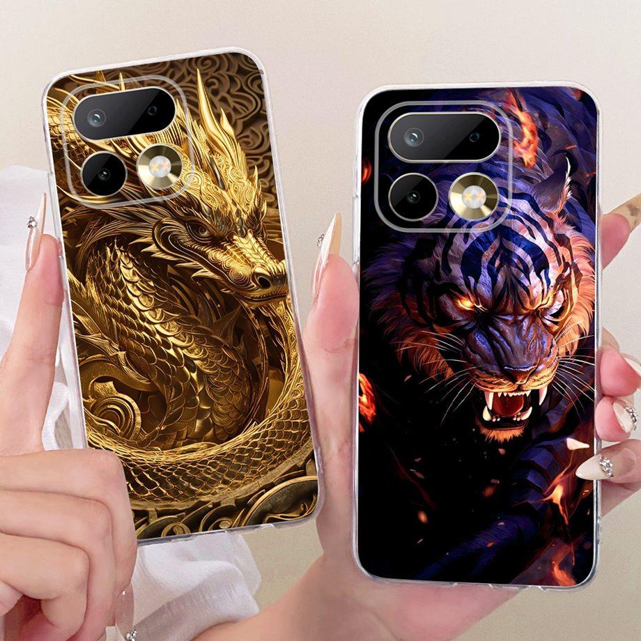 For Realme 16 Pro Pro+ Phone Case Soft Clear Silicone Cover Butterfly Dragon Cat Floral Painting Bumper RMX5121 RMX5131  Fundas