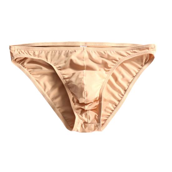 Мужские трусы-слипы с низкой посадкой, U-образной выпуклостью, плотного кроя, с высокой эластичностью, однотонные, дышащее и удобное нижнее белье