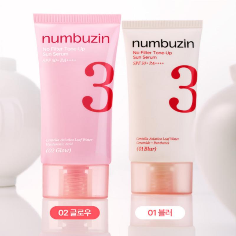 NUMBUZIN No.3 No Filter Tone Up Sun Serum 50ml (3 Options)