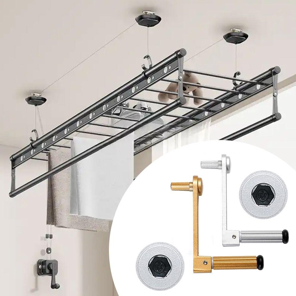 Складная подъемная сушилка для одежды с ручкой, аксессуары для сушилки для белья для стоек для жилого прицепа