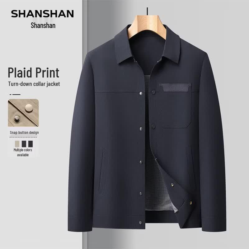 Shanshan Мужской пиджак в стиле business casual с лацканами