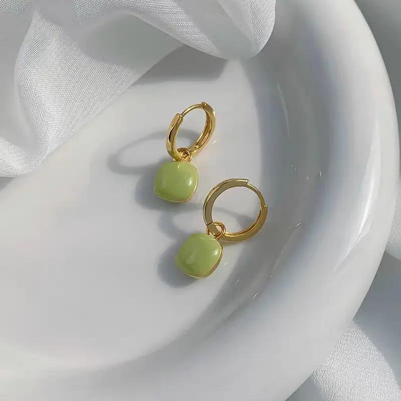 LATS Новый дизайн Красные серьги-подвески в виде сердечек любви для женщин Золотистого цвета Серьги-капли персикового цвета в винтажном стиле Можно разделить Циркон