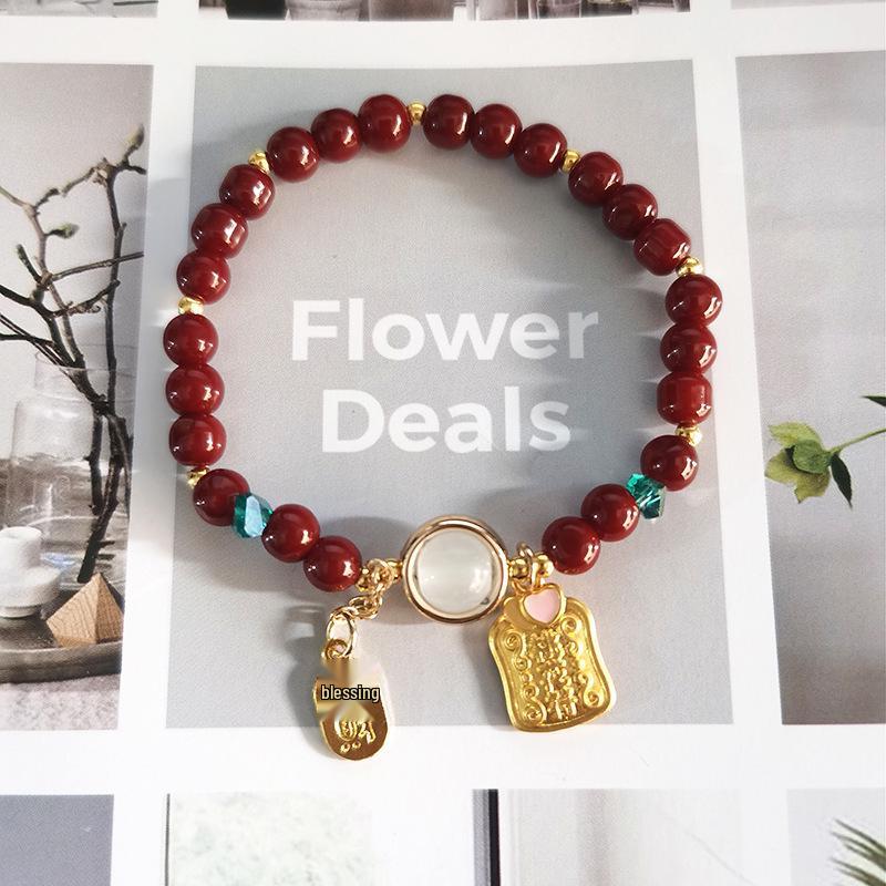Браслет в китайском стиле с цветочным узором и бабочками - Элегантный сказочный дизайн, Идеальный подарок на день рождения для девушки
