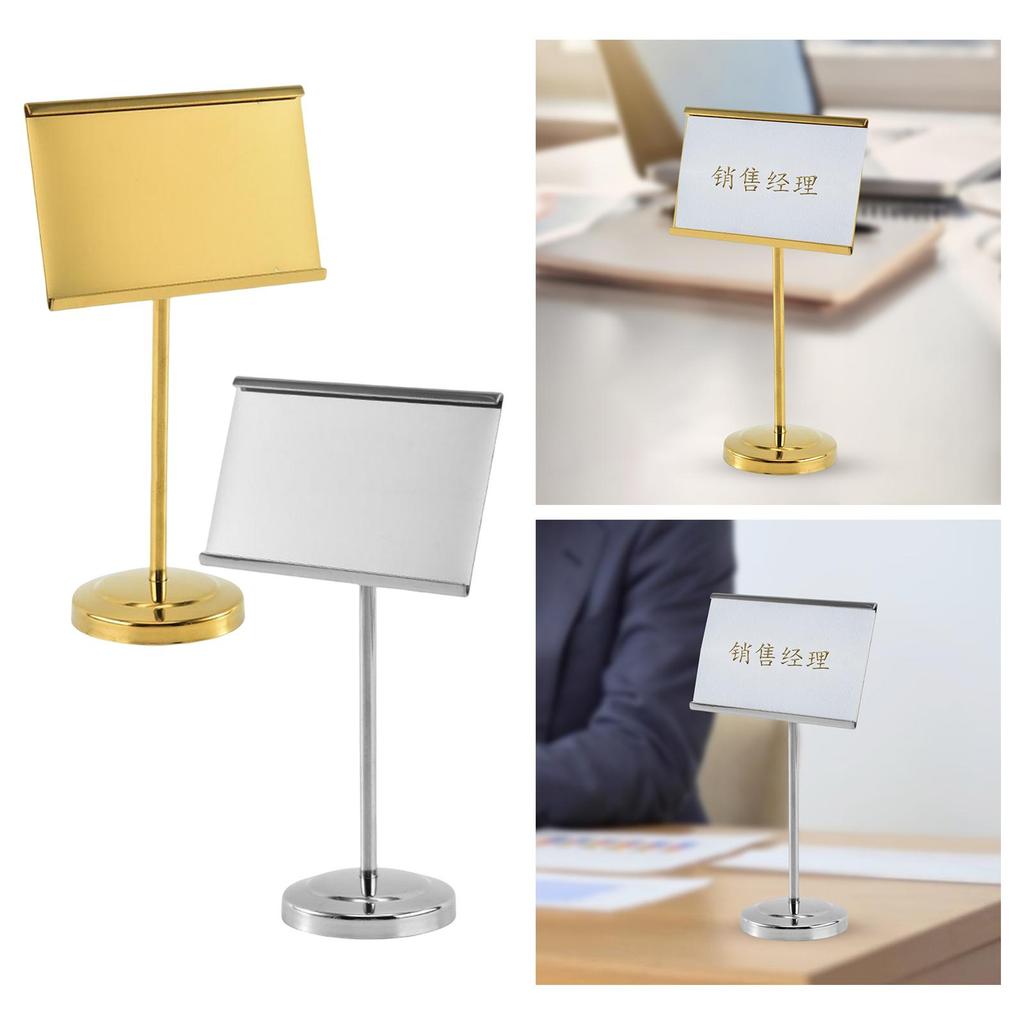 Stainless Steel Business Card Holder for Desk, Name Card Holder, Display Rack,