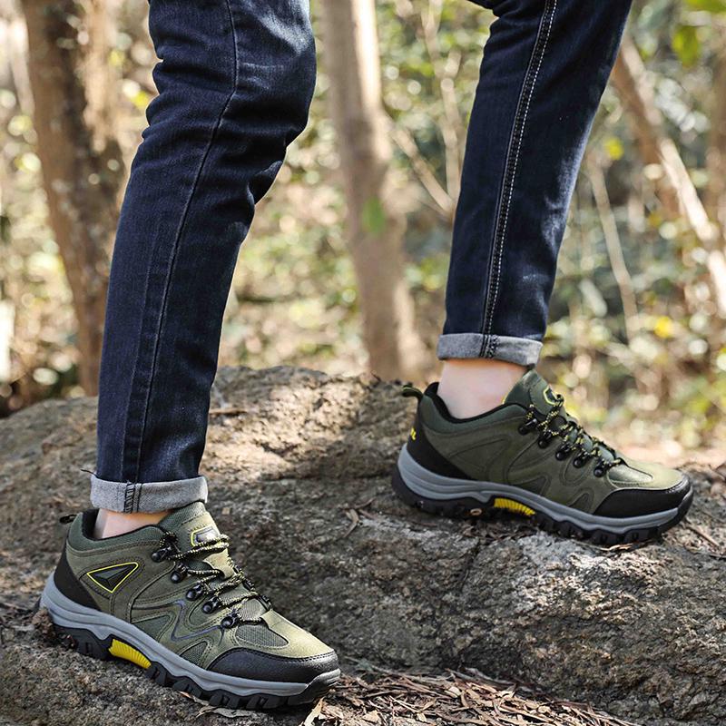 New Mens Hiking Shoes Breathable Lace Up Trekking Male  Light Cushioning Outdoor Climbing Tourism Sneakers for Men Trekking Shoe