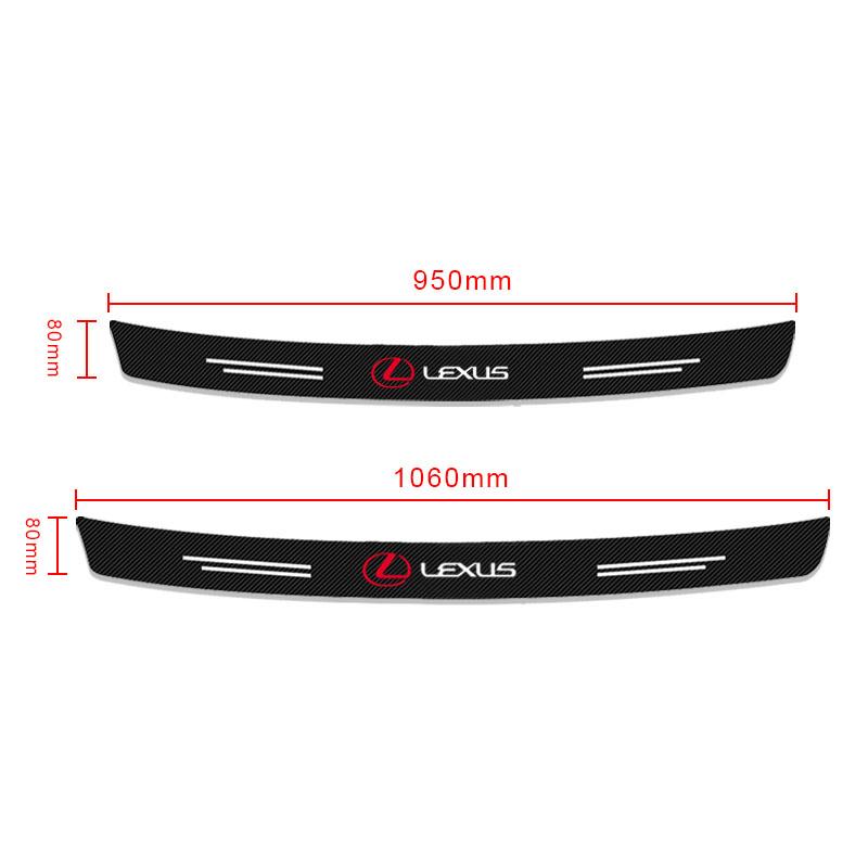2026 Hot Interior Stickers 1Pcs Carbon Fiber Car Rear Bumper Trunk Guard Protected Sticker For Lexus ES RX NX LS UX LM LX GX LC