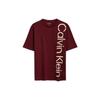 Calvin Klein SS23 Letter Print Loose Round Neck T-Shirt Men Tops Maroon 40JM886-VLP