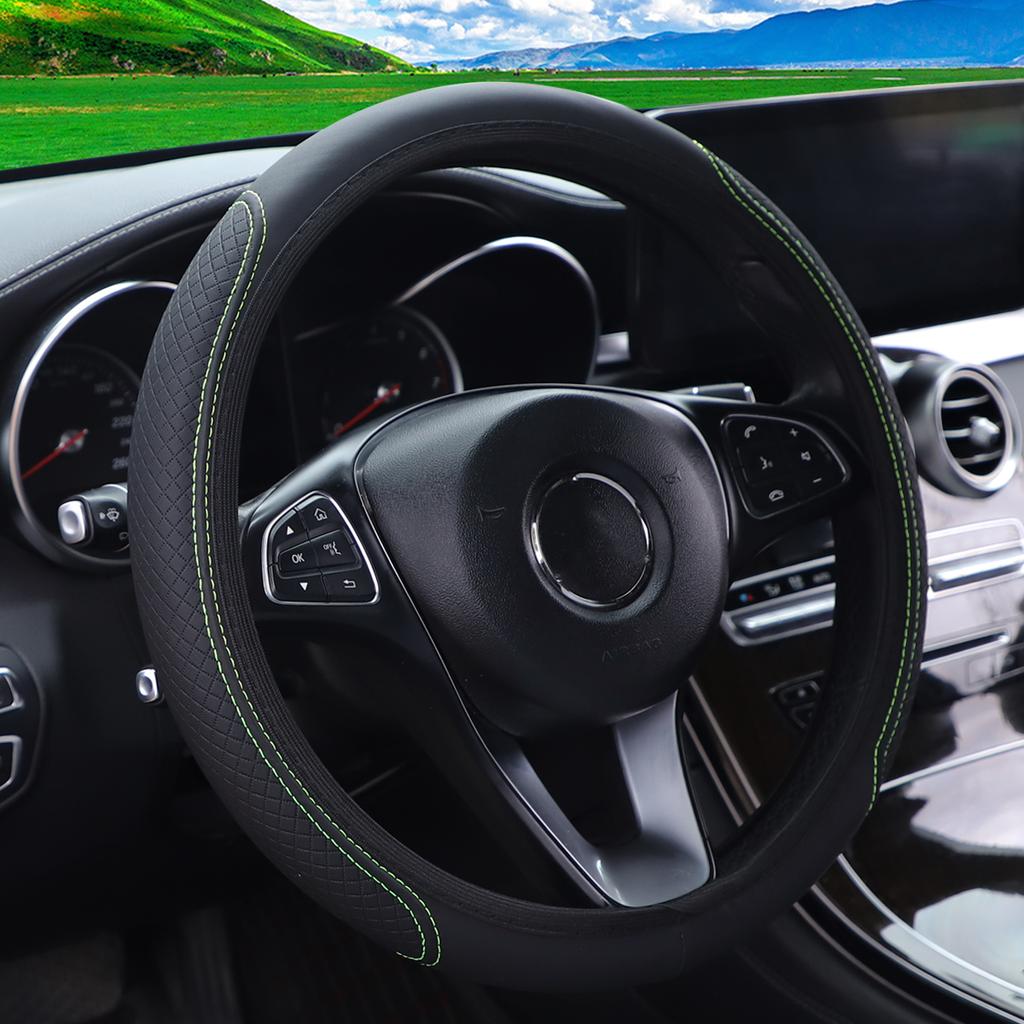 Тиснёная трёхмерная оплётка на руль из ПУ кожи без внутреннего кольца для 14,5-15 дюймов автомобильных принадлежностей
