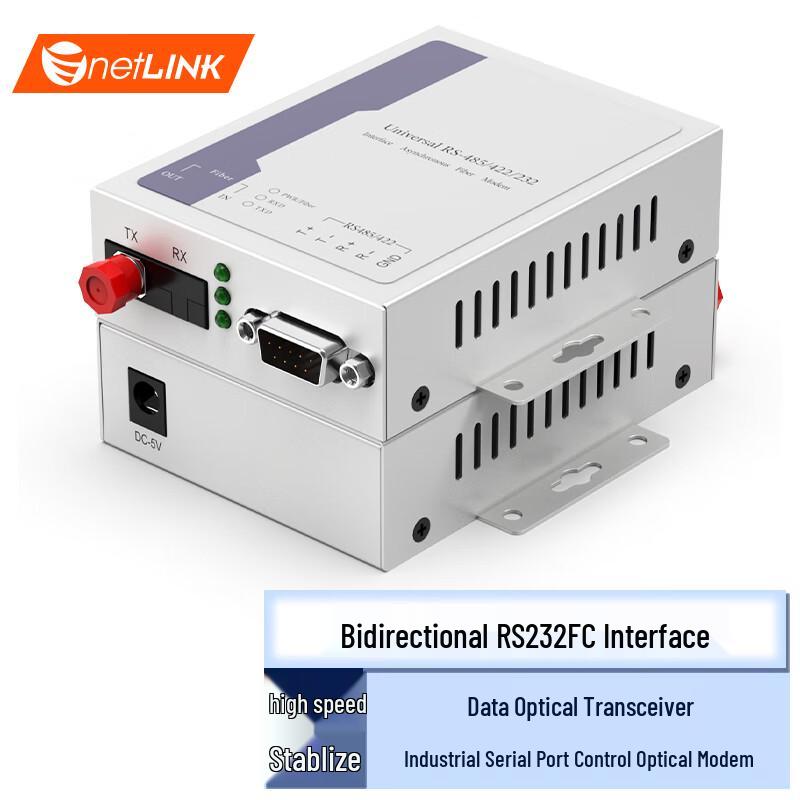 netLINK Industrial Serial Data Fiber Optic Transceiver