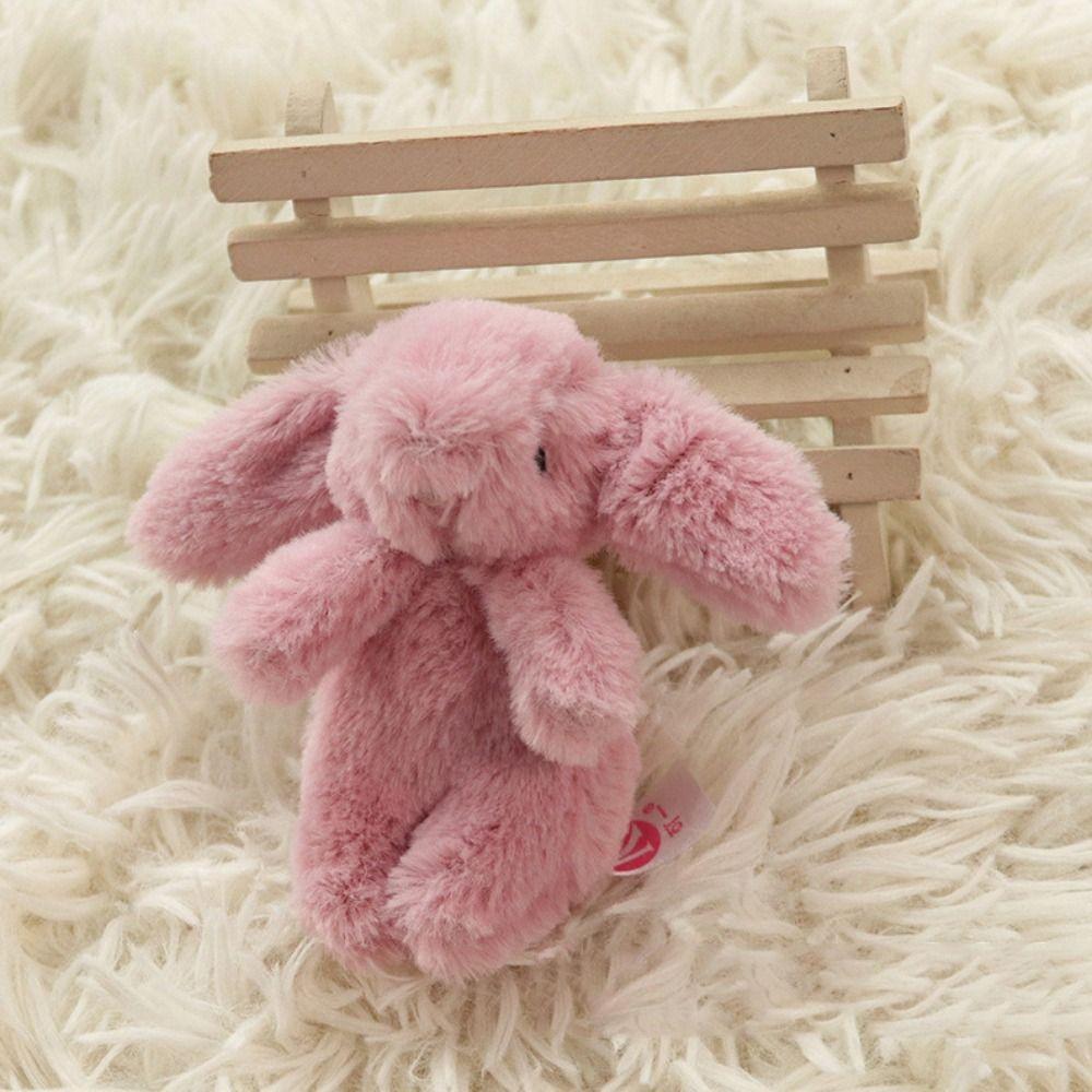 Bag Pendant Plush Rabbit Keyring Love Pompom Trinket Plush Bunny Keyring Plush Rabbit Keychain