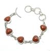 Natural Dicorich Glass Gemstone Handmade 925 Sterling Silver Bracelet 7-8" C3M44