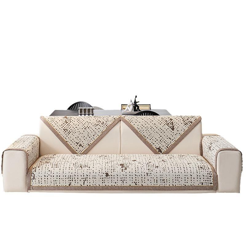 Чехлы для диванов Geometry, жаккардовый шенилл, коврик для дивана для гостиной, нескользящие чехлы для диванов, универсальные чехлы для всех сезонов