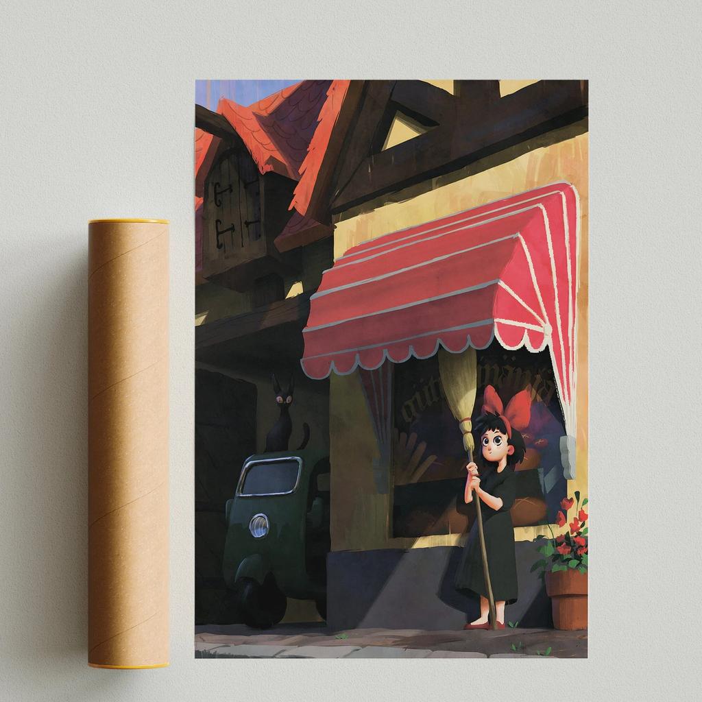 Поп-аниме-фигурка Хаяо Миядзаки/Patlabor/Тоторо, постер в стиле манга, эстетическое настенное искусство, домашний декор для детей в стиле каваи, винтажный принт на холсте