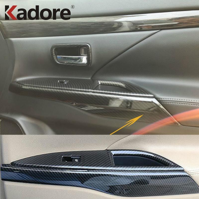 Для Mitsubishi Outlander 2013- Матовая Накладка на Ручку Подлокотника Двери Салона, Панель Кнопок Стеклоподъемника, Аксессуары