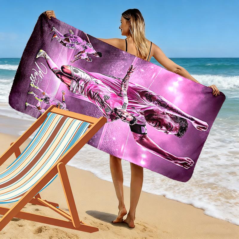 Argentina's Football Glory beach towel Beach towel for vacation photos Outdoor camping seaside Absorbent bath towel quick-drying swim towel