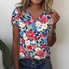 Floral Tropical Leaves 3D Print T Shirt Summer Women V-Neck Tees Y2k Tops Streetwear Harajuku Oversized T-Shirts Woman Clothing
