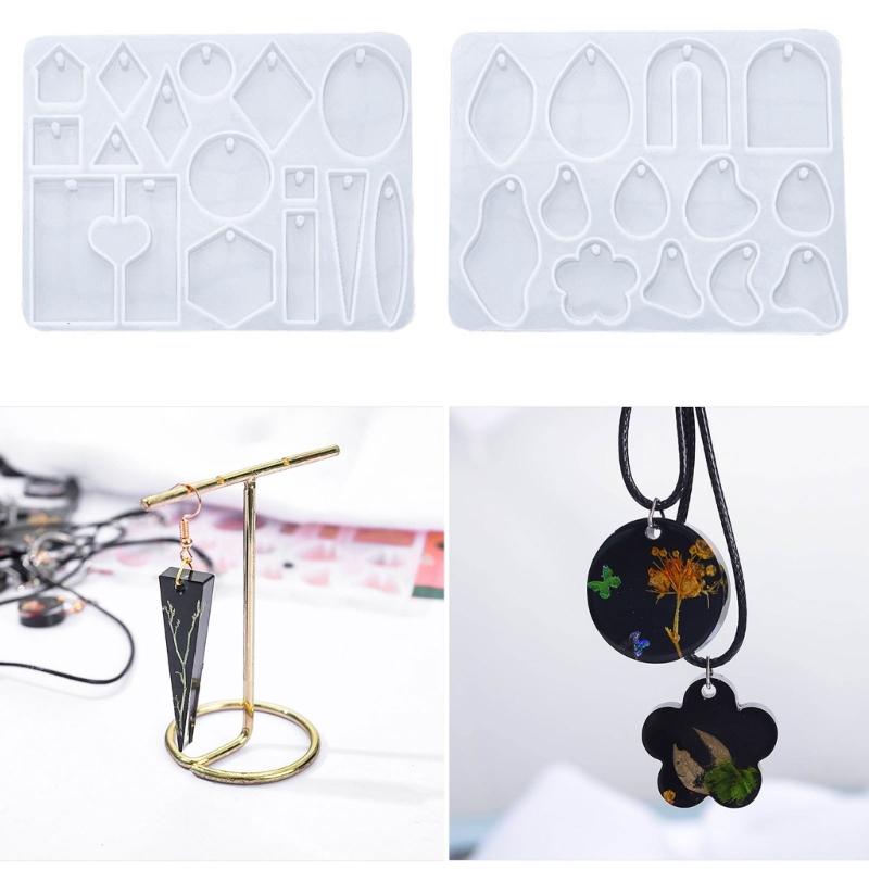 Форма для литья ювелирных изделий, силиконовая форма для ключей, кулон, форма для эпоксидной смолы с крючками для сережек, шнур для изготовления сережек, ожерелья