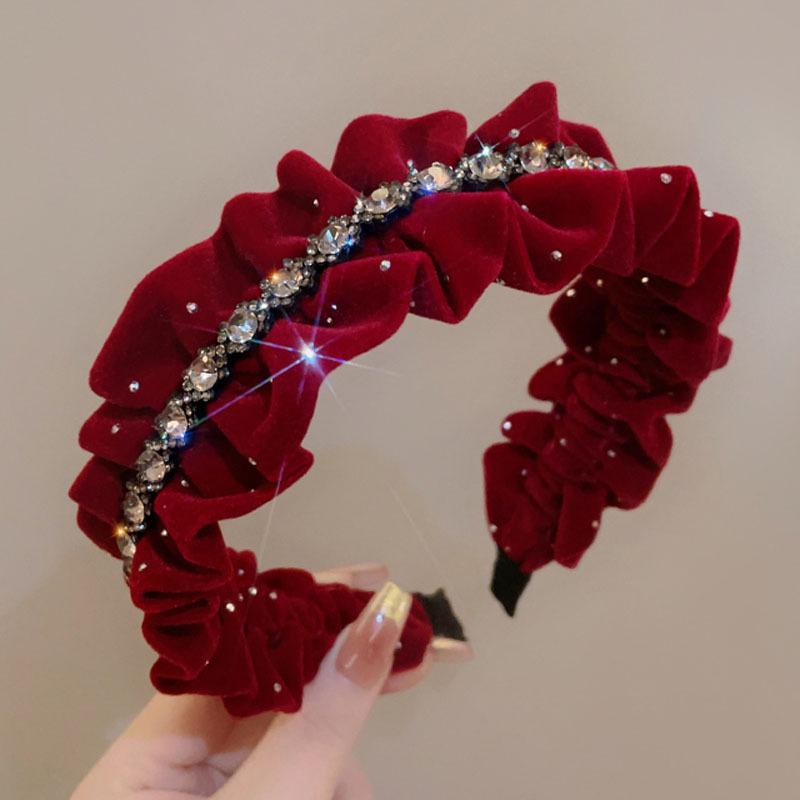 Плиссированные тканевые банты для волос для женщин, элегантные французские темпераментные повязки на голову, аксессуары для волос