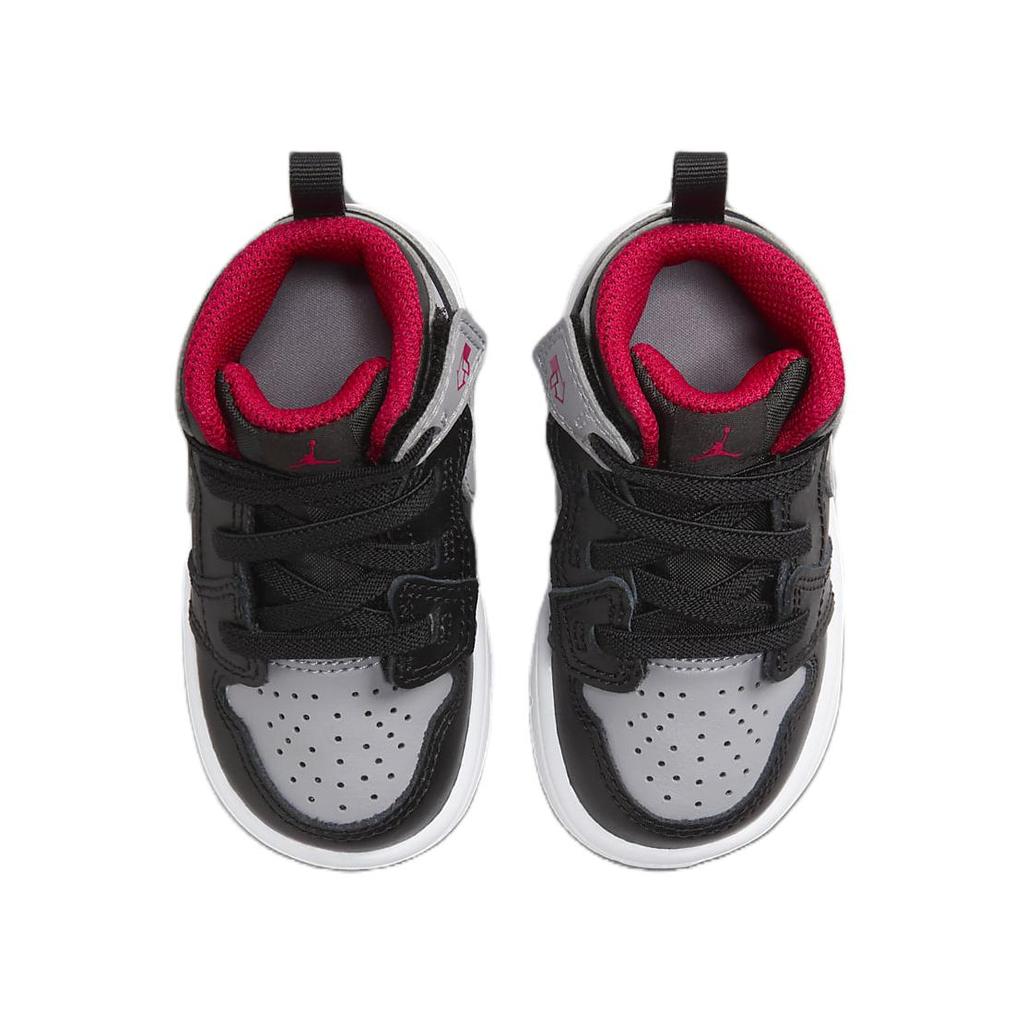 Jordan 1 Mid ALT Black Fire Red White Cement Grey (TD) Baby Sneakers DR9744-006