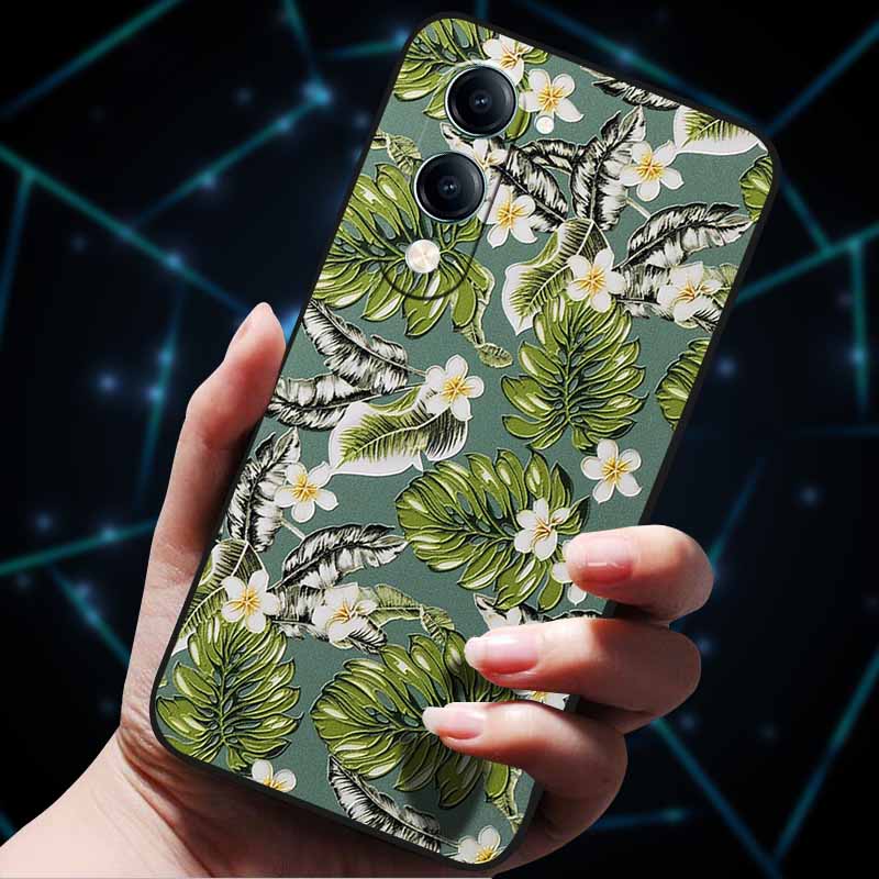 For Vivo Y04 4G Case Soft Silicone Bumper 3D Flowers Emboss Phone Cases for Vivo Y04 4G Back Cover Shell VivoyY04 4G Bag