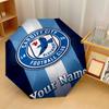 Cardiff City Automatic 3‑Fold Umbrella 8‑Rib Windproof Folding Umbrella Sun Rain Protection For Outdoor Travel Daily Use