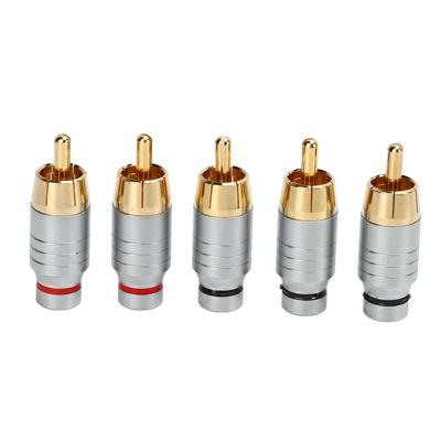 5 шт. Разъем RCA Универсальный Металлический Пайка Аудио Видео Кабель Разъем Штекер Динамика