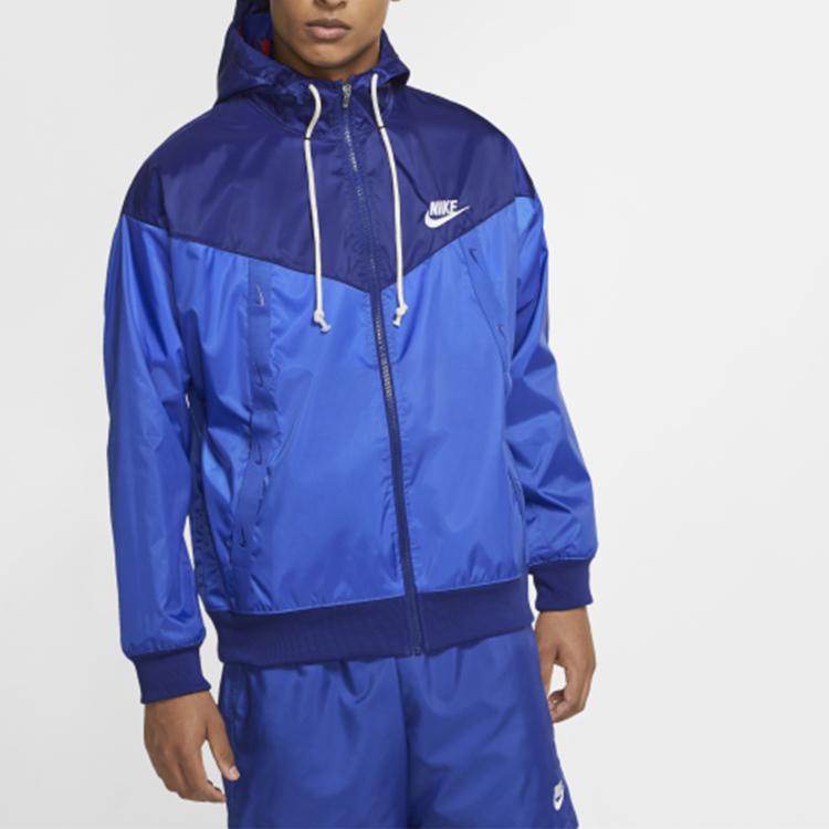 Nike Спортивная куртка Windrunner с капюшоном, мужская верхняя одежда, темно-королевский-синий CU4514-455