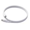 Elecom USB Type C Cable 1m PD Compatible 100W 5A Magnet Mesh Cable Soft White 16 Series Compatibility / [iPhone Verified] MPA-CC5PMG10WH