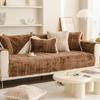 Thicken Plush Sofa Towel Universal Non-slip Sofa Mat Winter Warm Soft L Shaped Sofa Mat Couch Cushion Slipcovers for Living Room