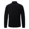 Men's Casual Solid Color Thickened Sweater, New Men's Stand-up Collar Semi-zipper Fitted Knitted Sweater