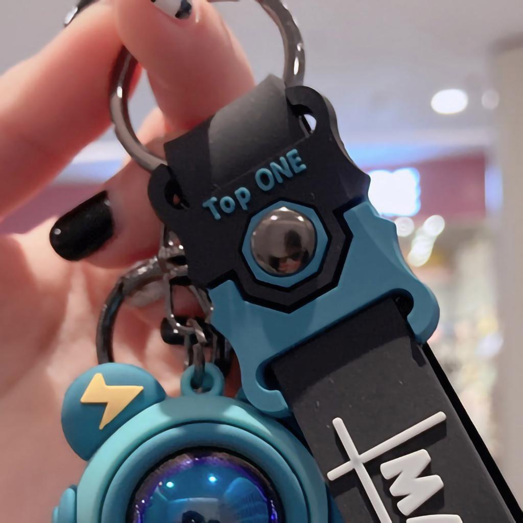 Брелок-подвеска, милый мультяшный брелок для ключей, экологически чистый автомобильный ключ, подвеска, силиконовый металлический брелок