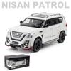 1/24 Nissan Patrol Металлический Литой Внедорожник Модель Автомобиля для Игрушек для Мальчиков Сплавная Модель со Спортивным Комплектом 6 Открывающихся Дверей A303