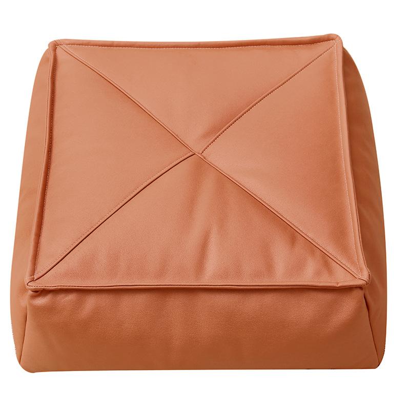 Japanese Style Futon Unstuffed Moroccan Cushion Cover Artificial Leather Pouf Ottoman Meditation Cushion Cover Bay Window Decor
