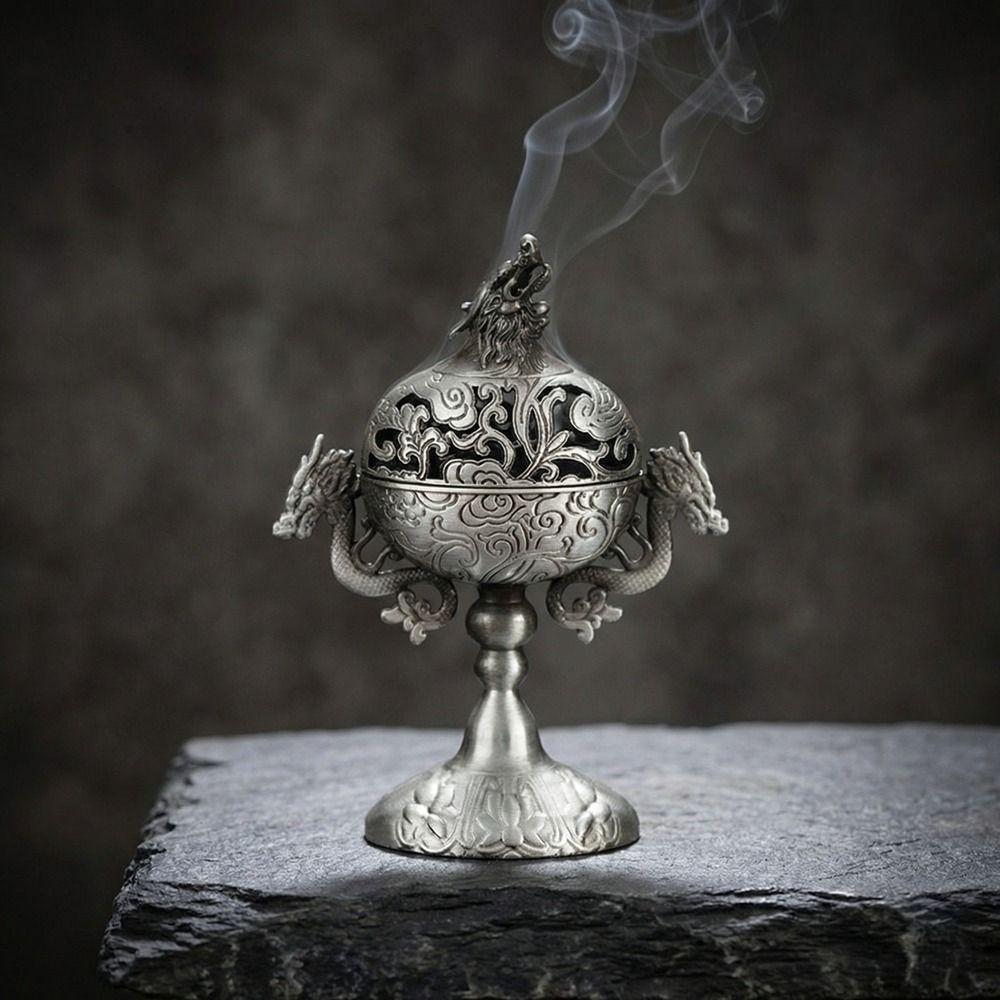 Vintage Metal Incense Holder Handmade Sandalwood Incense Burner Aroma Burner Tea Ceremony