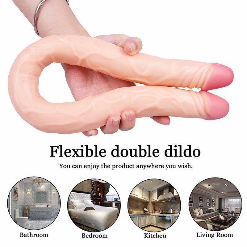 Huge Dildo 21/43/56cm Super Realistic Soft Penis Double Heads Sex Toys for Women Men