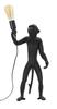 Table Lamp Monkey Black Cm Ø 26X34X55
