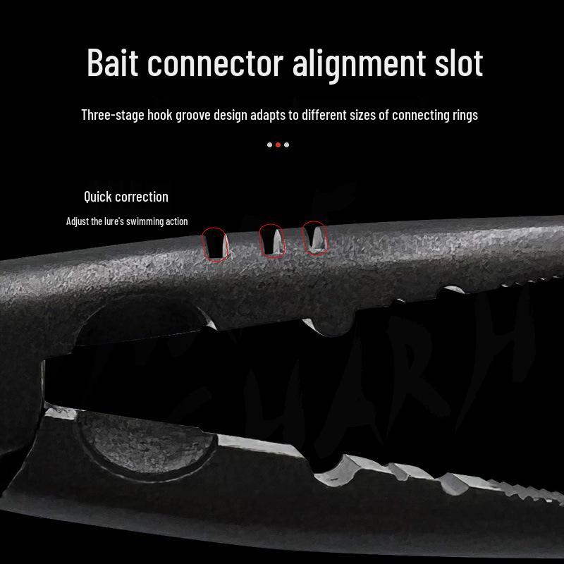 High-Carbon Steel Fishing Pliers with Tungsten Split Ring Opener