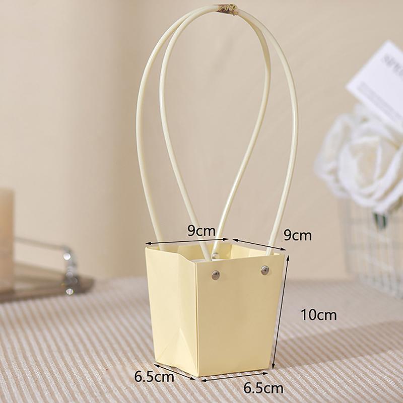 1Pc Handle Kraft Paper Flower Bags Flowers Wrapping Gift Flower Packaging Boxes For Home Wedding Party Decoration