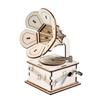 1 набор DIY ретро граммофон модель комплект ручной работы деревянная головоломка ручной заводной фонограф