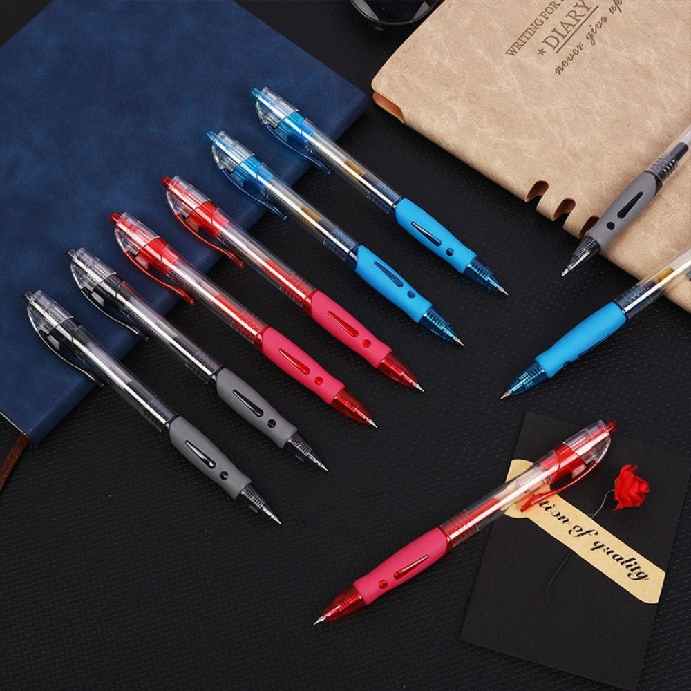 Signature Retractable Pens Black/Red/Blue Gel Pens Multifunction Ink Ballpoint Pen  School Supplies