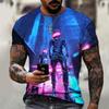 Новая мужская футболка с 3D принтом E-sports DJ Singer Space Astronaut Anime Manga, уличная мужская супер красивая версия S-5XL