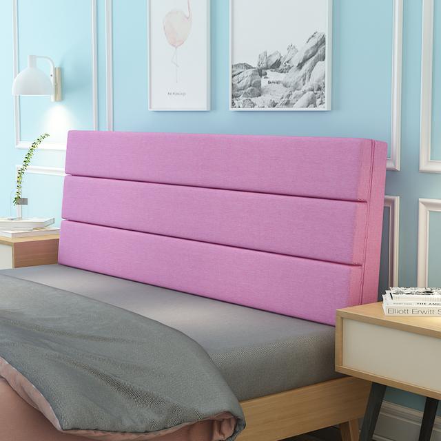 Современный однотонный мягкий чехол для изголовья кровати, подушка из губки с высоким отскоком, съемная моющаяся подушка для талии, чехол для изголовья кровати