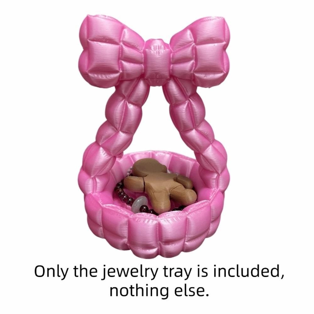Decorative Bow 3D Printed Jewelry Tray Sweet Shell Shape Jewelry Tray  Home Ornaments