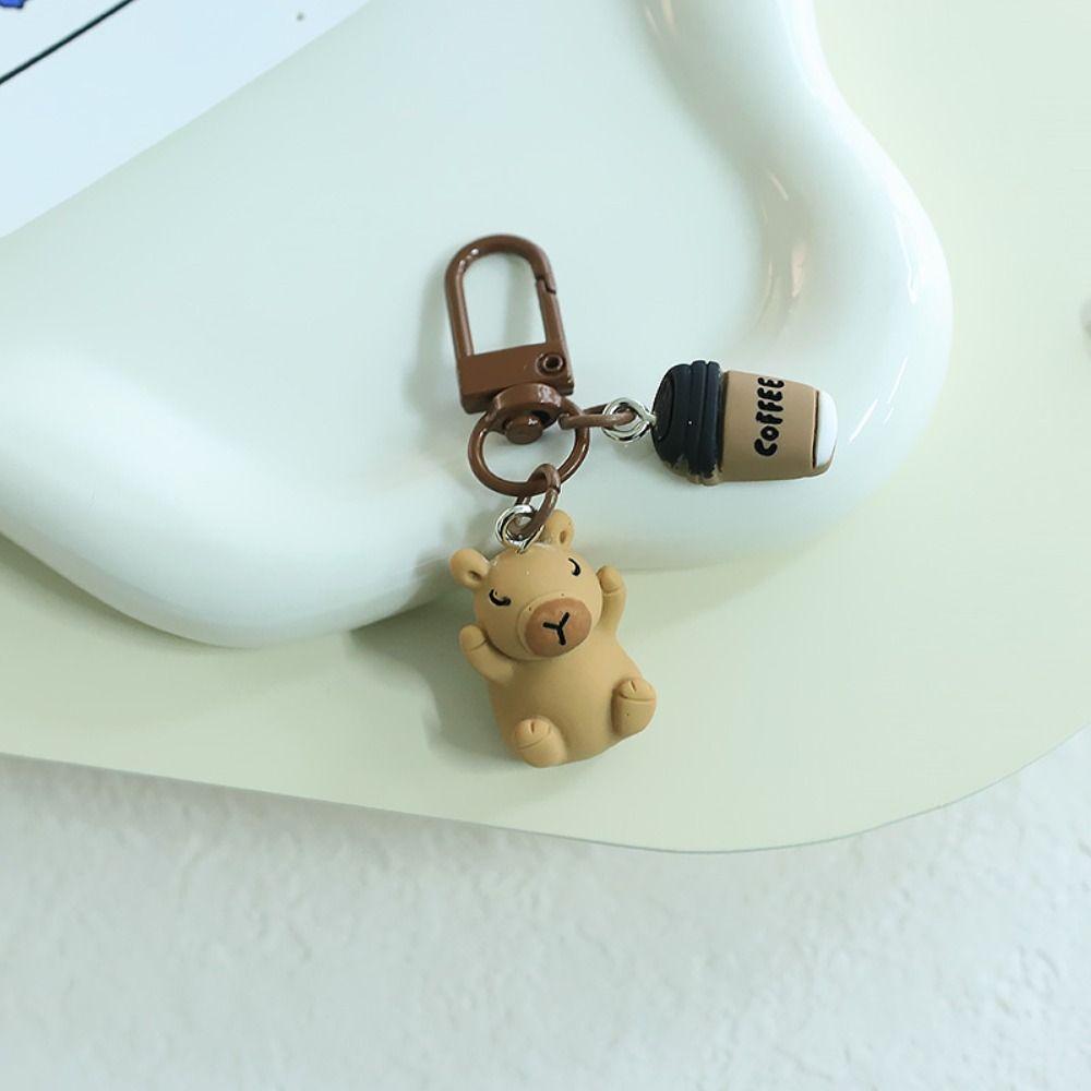 Cute Capybara Keychain Kawaii Car Key Ring New Bag Accessories Pendant