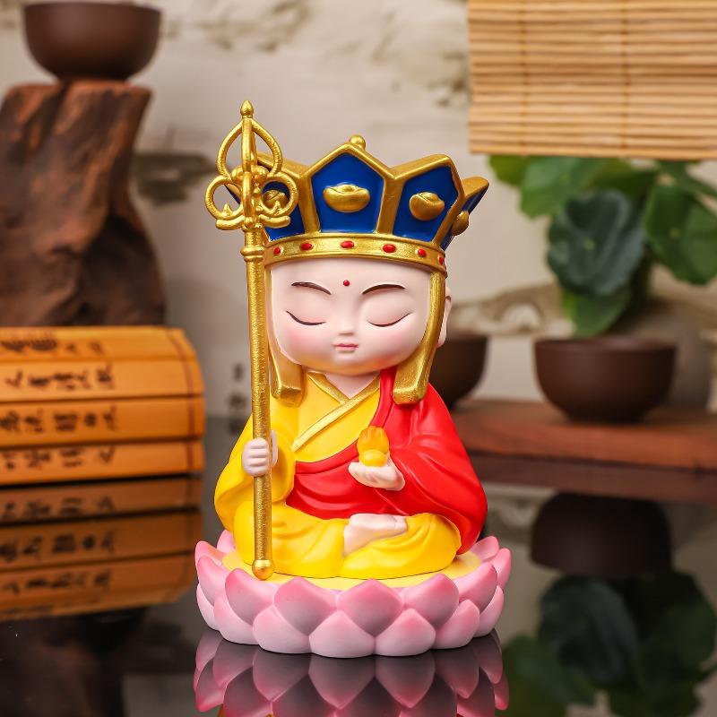 Смоляные изделия ручной работы и украшения Бодхисаттвы Ди Цзан Вана с горы Цзюхуа, Маленький монах-Будда