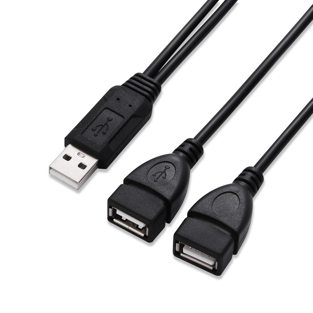 Practical Computer Supplies Connector USB 2.0 Hub Y Splitter Male To Dual Female Cable Adapter