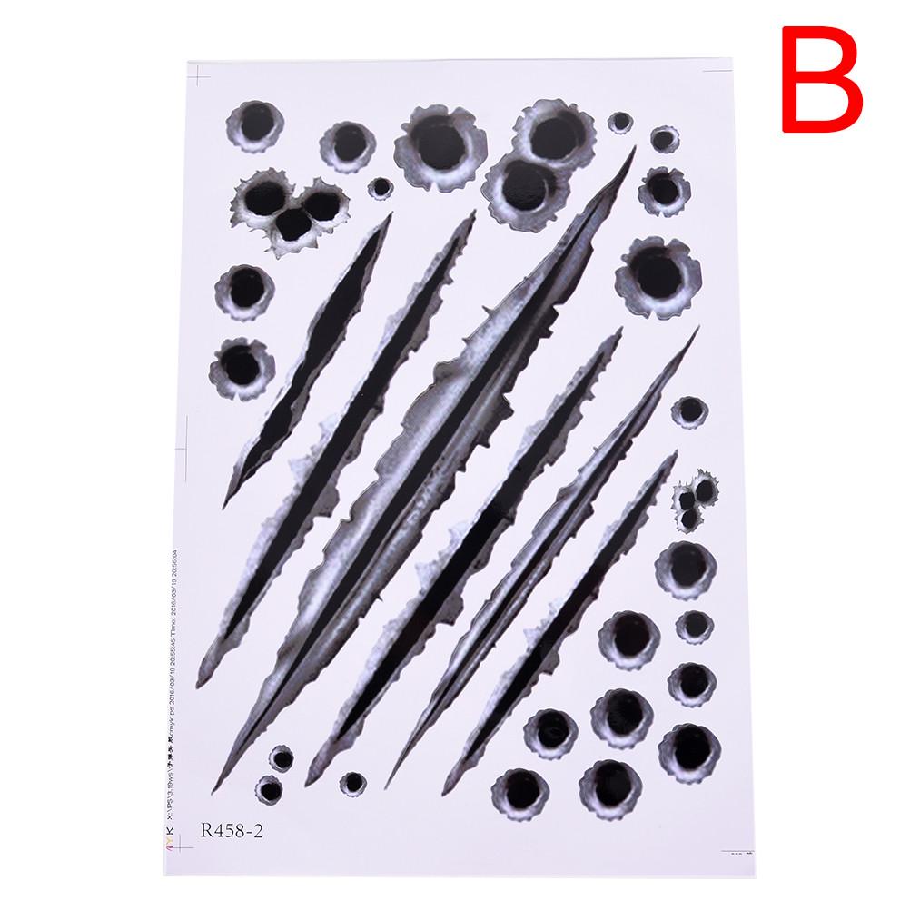 Креативный автомобильный Стайлинг 3D поддельные пулевые отверстия выстрелы из пистолета забавные автомобильные наклейки наклейки