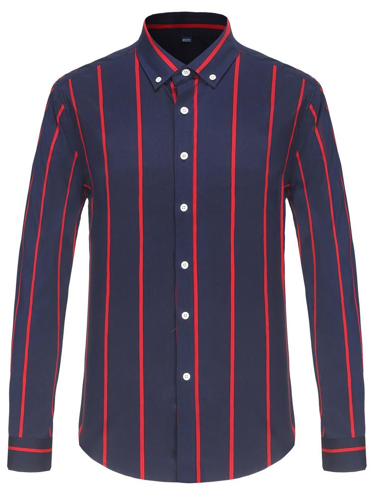 Мужская классическая рубашка в полоску с цветными блоками на весну и лето без карманов, легкие рубашки на пуговицах с длинными рукавами, устойчивые к морщинам