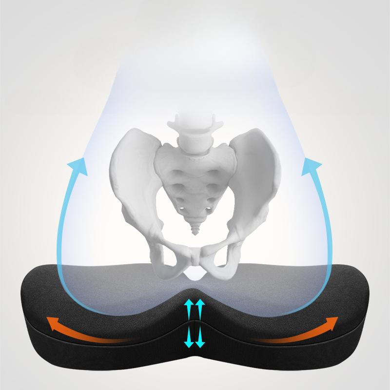 Car Seat Cushion for A Higher and More Shaped Buttocks All-Season Use Slow-Rebound Memory Foam Thickened Seat Cushion for Office Chairs